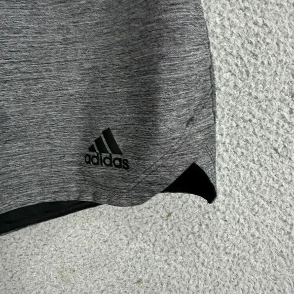 Adidas shorts‎ Men’s small gray athletic pockets Drawstring Soccer running woven - Picture 2 of 8